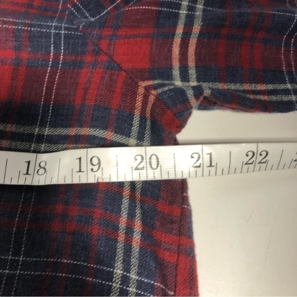 Madewell Flannel Oversized Boyshirt Button Up in Bainbridge Plaid, size XXS - Picture 11 of 12